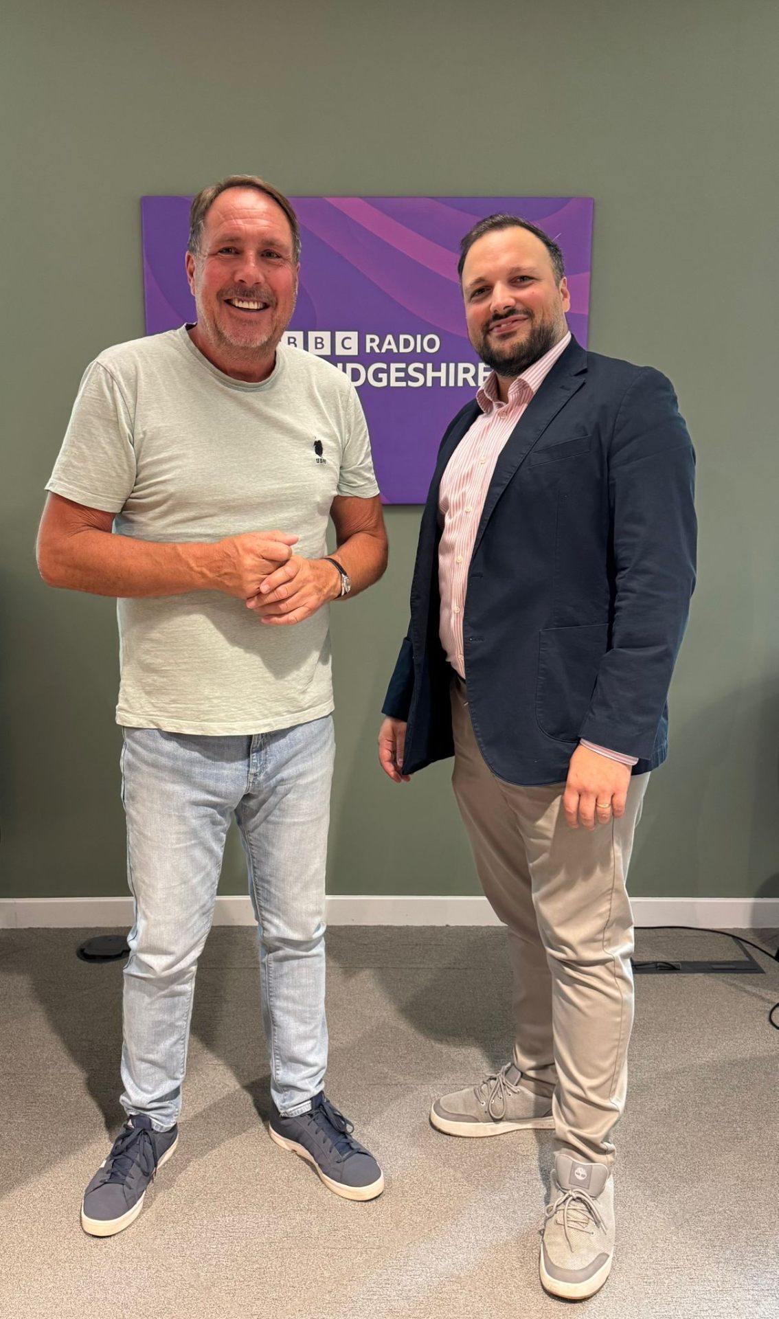 Jack from Cambridge Food with BBC Radio Cambridgeshire presenter Chris Mann after the show
